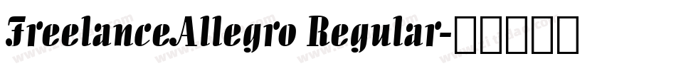 FreelanceAllegro Regular字体转换